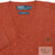Polo Ralph Lauren Cable Knit Sweater XL Rust Orange Marled Silk V-Neck