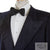 Vintage 40s Mens Double Breasted Tuxedo Jacket 46 R in Navy Blue Peak Lapel