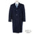 Vintage 50s Mens Winter Overcoat XL in Navy Blue Thick Wool