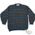 Patrick Malin Irish Fisherman Sweater L in Teal Smoke Stripes IRELAND