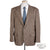 Orvis Herringbone Tweed Jacket 42S in Camel Steel Wool 3/2 Lapel USA
