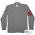 Gant Rugger Varsity Cardigan Sweater S Foggy Gray Wool Red Stripes